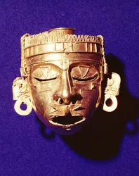 Maske des Gottes Xipe Totec, aus Grab 7, Monte Alban, 1300-1450